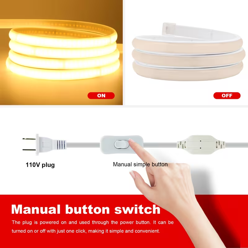 High-Lumen Cob Led Strip Light - đánh giá và giá Outdoor Power Strip Weatherproof